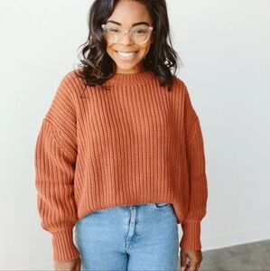 Goumi Chunky Knit Sweater Clay S/M